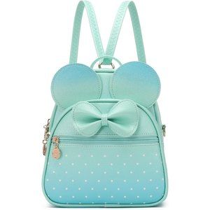 Bowknot Polka Dot Mini Backpack And Convertible Shoulder Bag Purse for Women